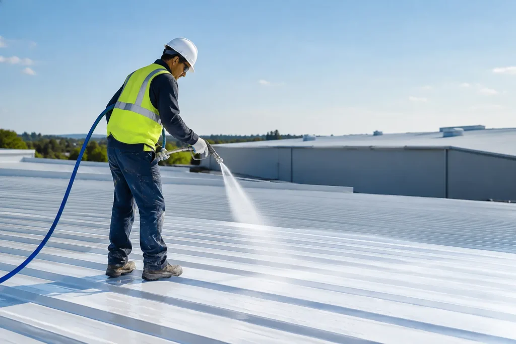 Silicone Coating Success on Warehouse Roofs